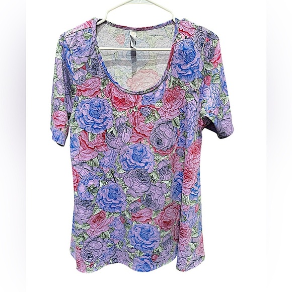 FREE W PURCHASE Lularoe Floral Print Top MEDIUM - Picture 1 of 4